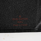 Louis Vuitton LV Long Wallet Portefeuille Brazza M63382 Black Epi Auth XY214
