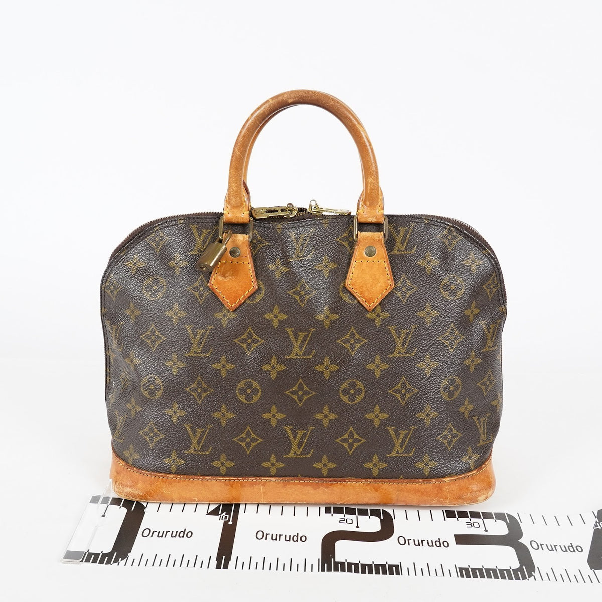 Louis Vuitton Alma PM Monogram Canvas Handbag M53151 Brown Vintage 08M032945817