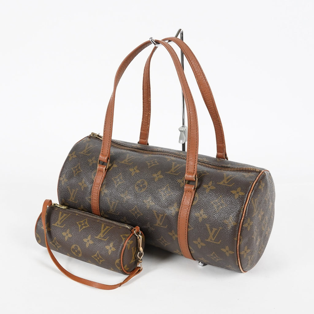 Louis Vuitton Papillon 30 Used Monogram Brown Canvas Handbag M51385 07E445390012