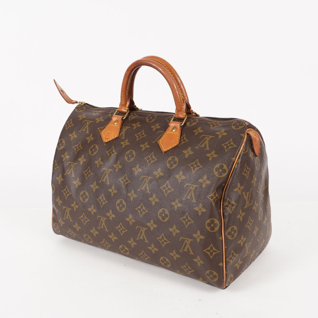 Authentic Louis Vuitton Monogram Speedy 35 M41524 Handbag used 06E465948803