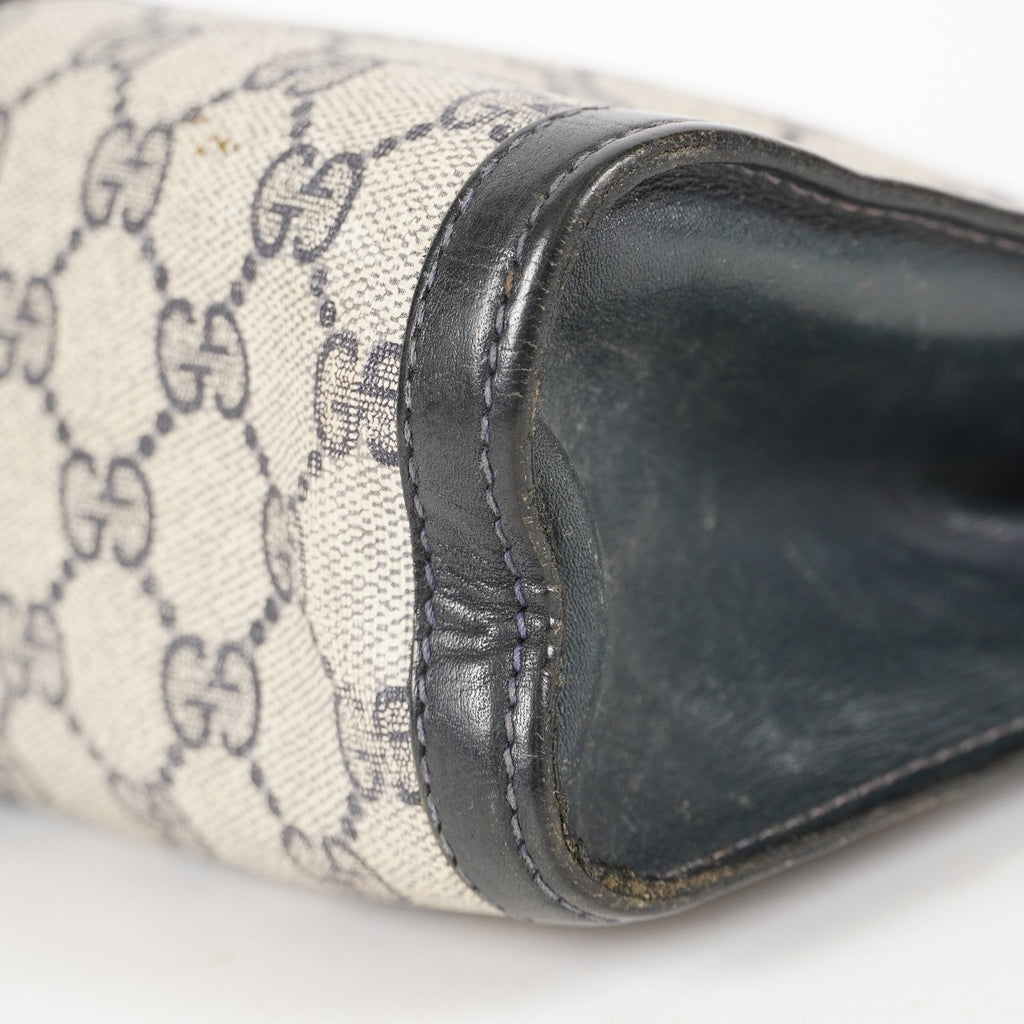 VINTAGE GUCCI Clutch Bag GG Sherry Line Navy 05M02846425