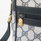 GUCCI Sherry Line GG Supreme Shoulder Bag Navy Crossbody Vintage 08E242640010