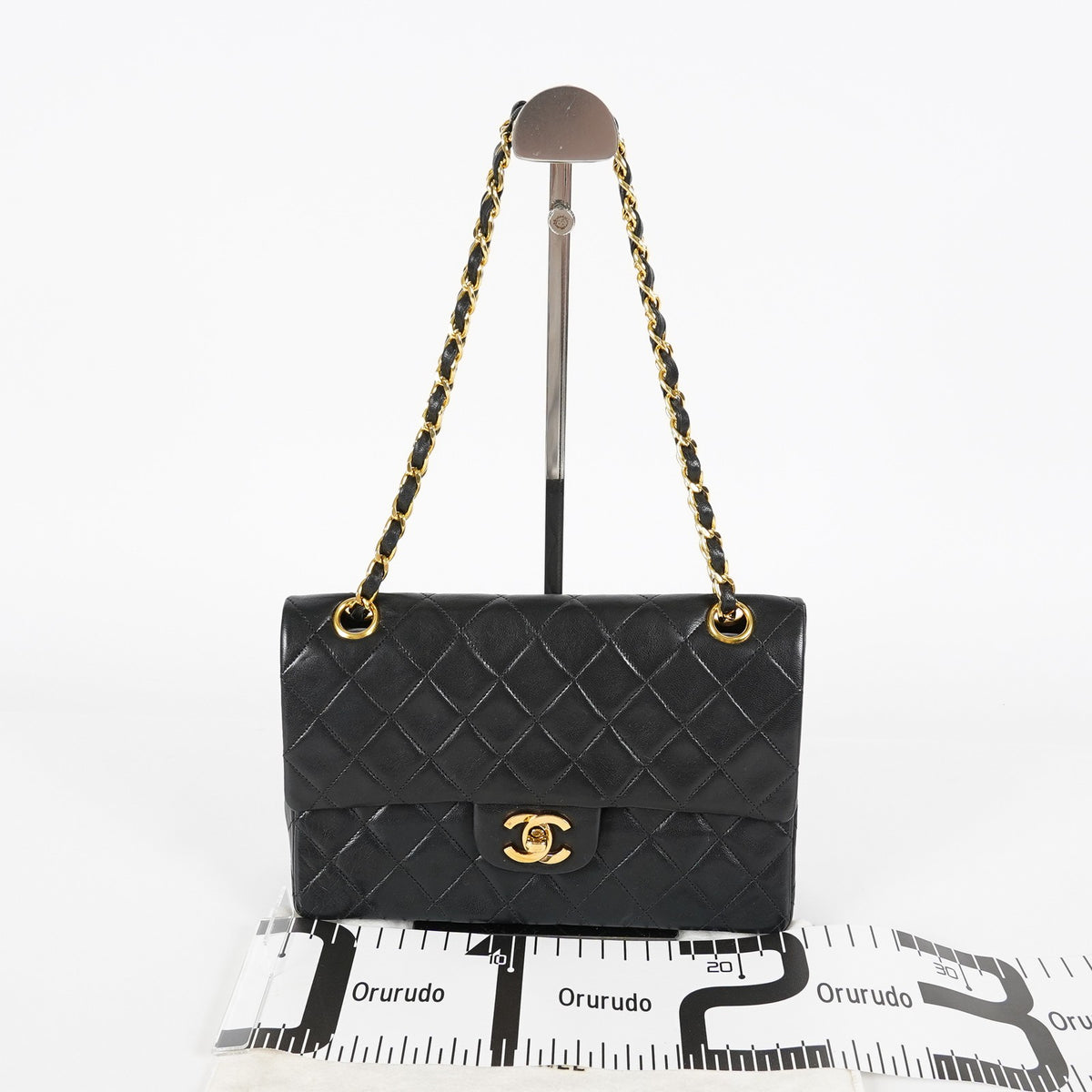 Chanel Matelasse Lambskin Double Flap 23 Black Chain Shoulder Bag 08A2358000823