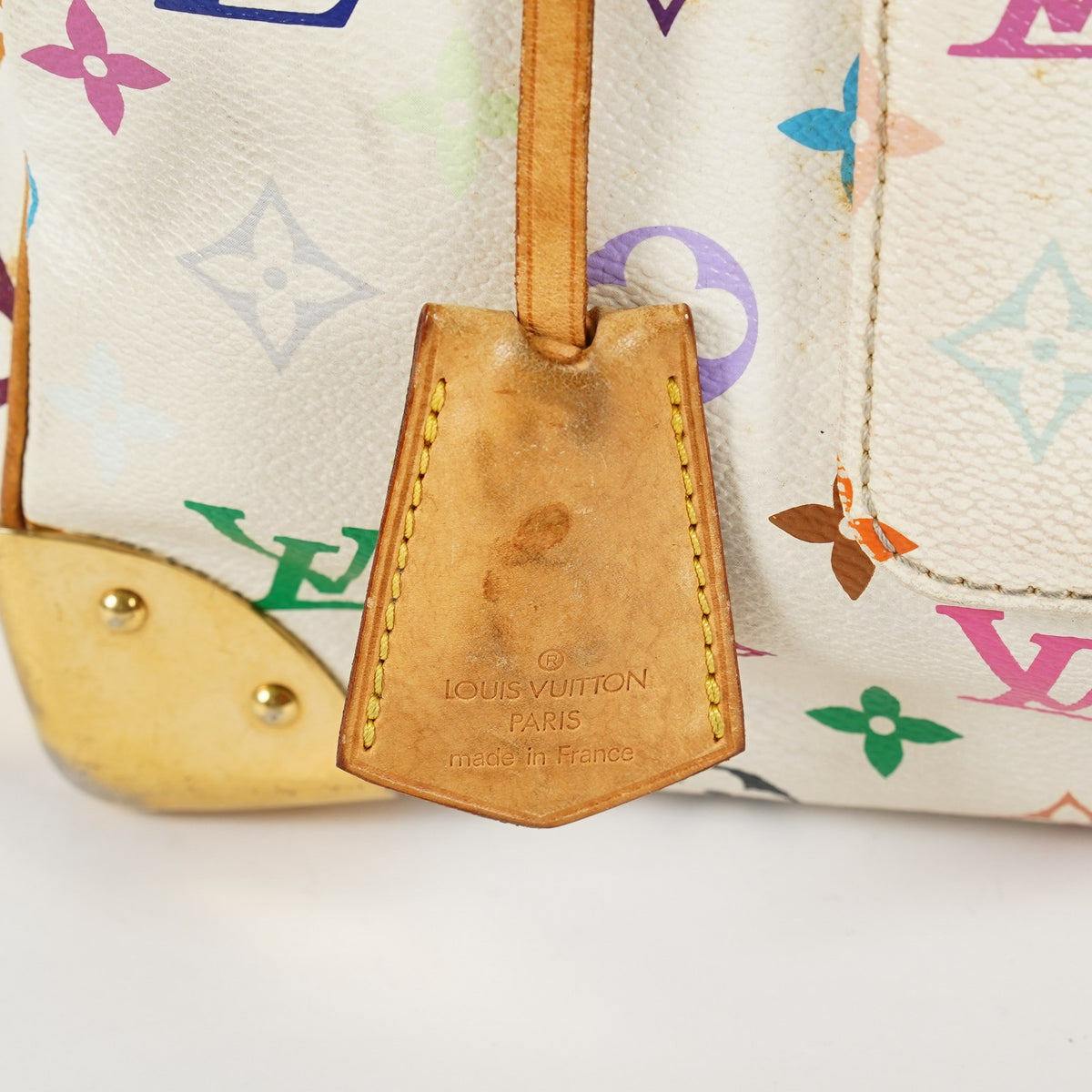 Louis Vuitton Speedy 30 M92642 Monogram Multicolore White Bag Used 08E107150008