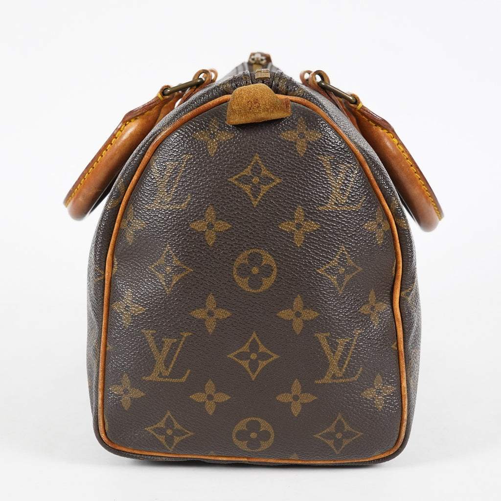 Louis Vuitton Speedy 25 M41528 Monogram Brown Boston Hand Bag Used 07E216490015