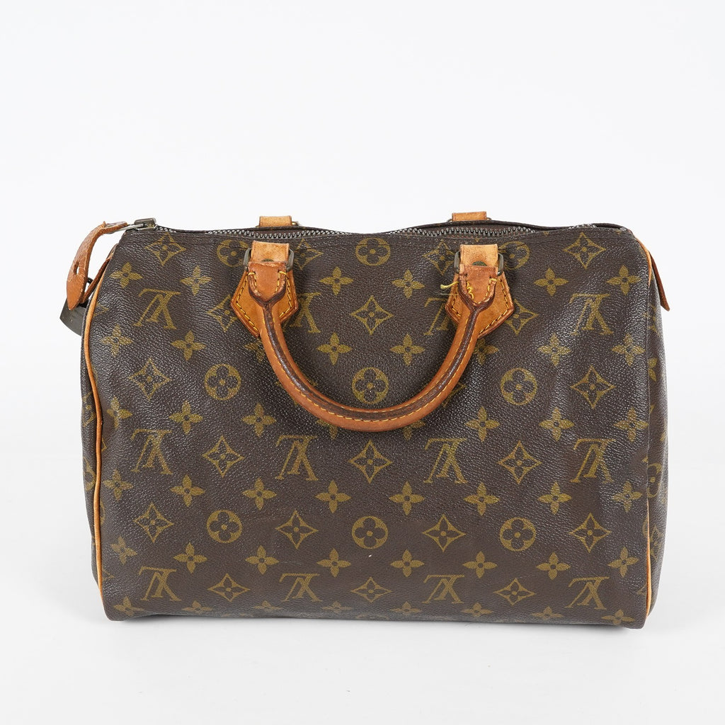 Louis Vuitton Speedy 30 Monogram Canvas Brown Boston Handbag M41526 08E065170002