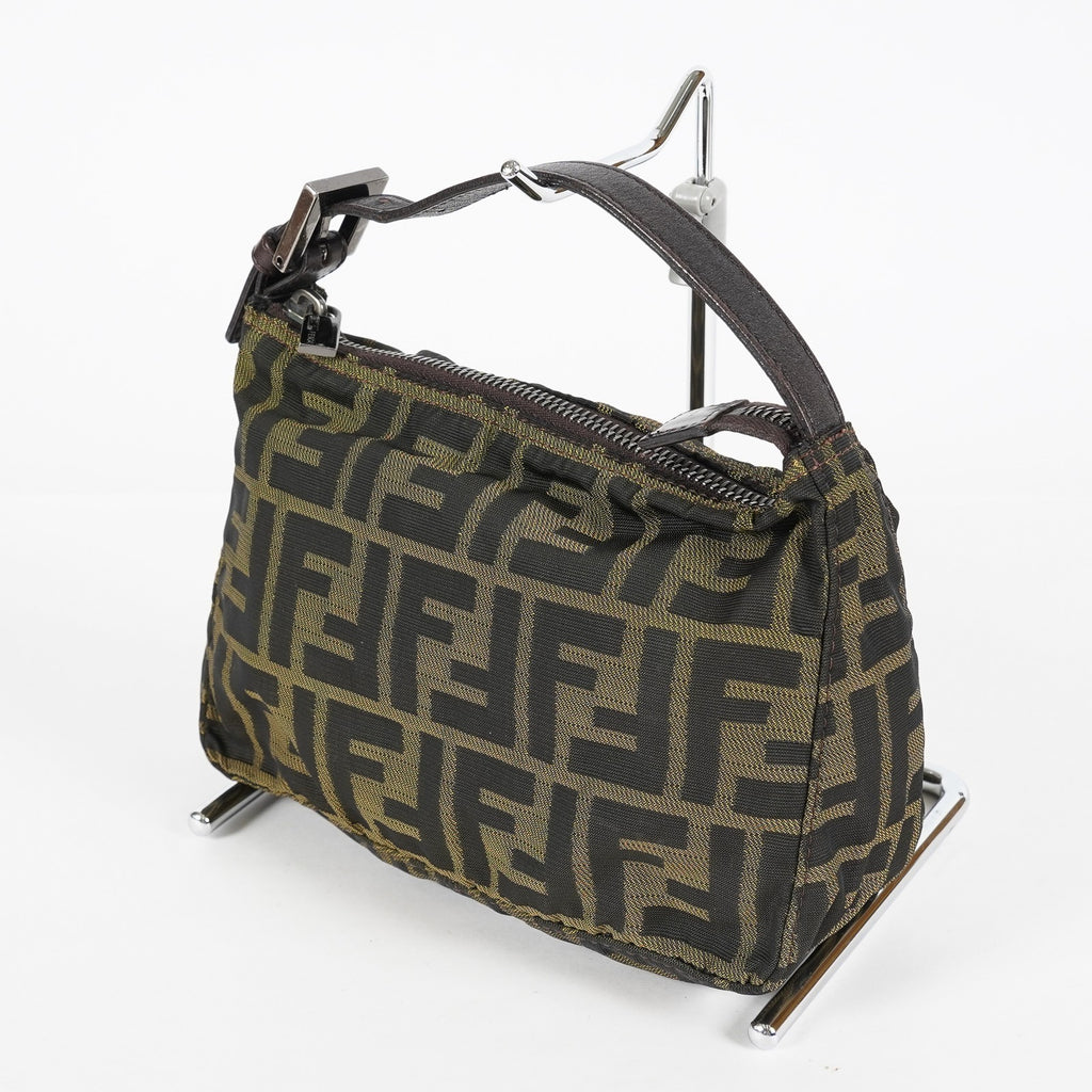 Fendi Zucca Accessory Pouch Shoulder Bag Brown Canvas Used 08E092420008