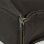 Hermes Fourre-Tout MM Black Canvas Leather Tote Bag Used Auth 09E02825011