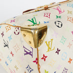 Louis Vuitton Speedy 30 M92642 Monogram Multicolore White Bag Used 08E107150008