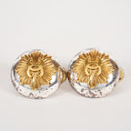 CHANEL Earrings Coco Mark CC Gold Tone Logo Medal Round Coin 05E601870016