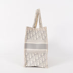 Christian Dior Book Tote Toile de Jouy Beige Gray Canvas Bag 02E207260003