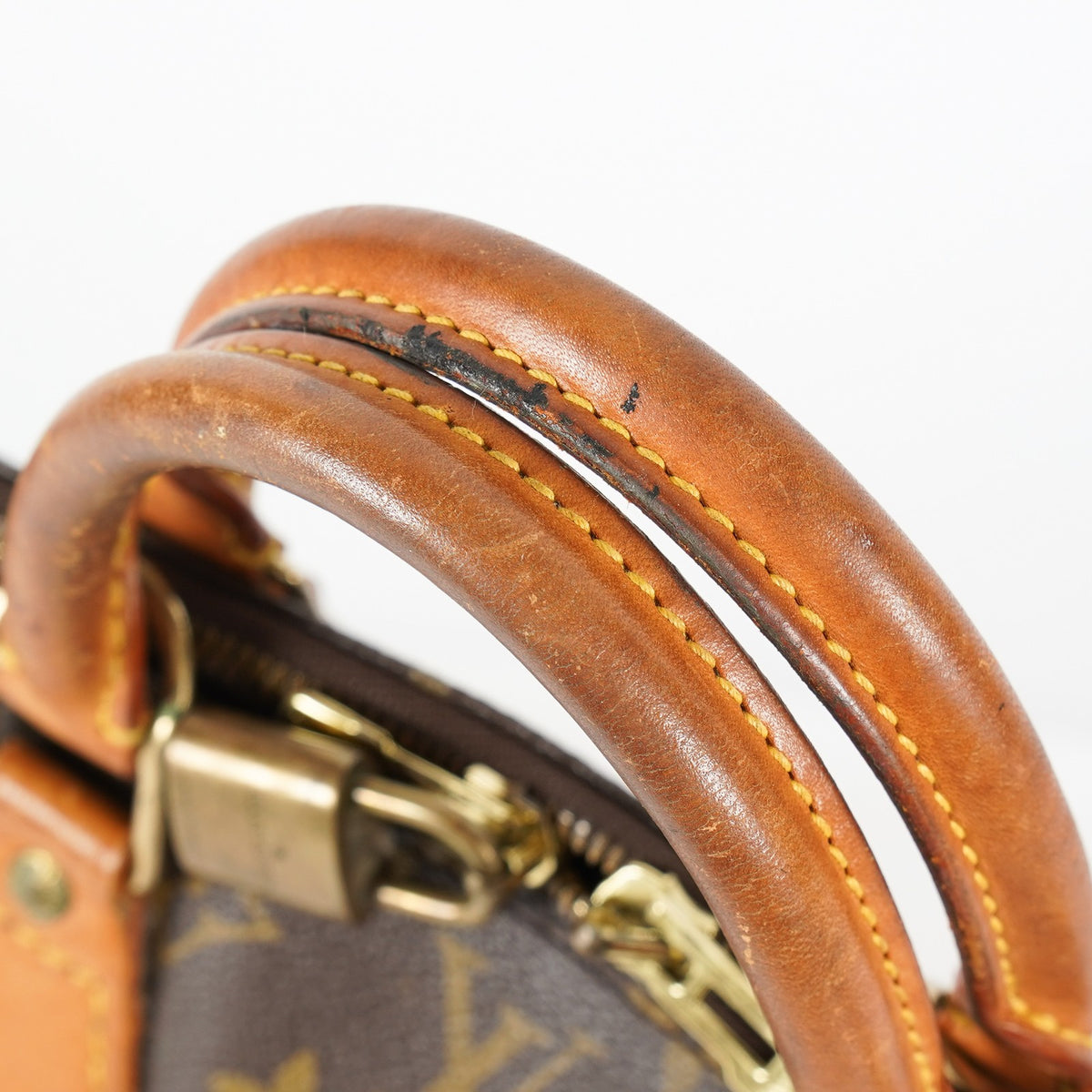 Louis Vuitton Alma PM M51130 Monogram Canvas Brown Used Handbag 09E223080006