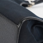 Gucci Jackie Vintage Handbag Shoulder Bag 30cm Black Canvas Leather 07E153190009