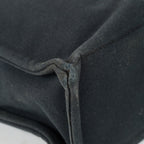 Hermes Fourre-Tout MM Black Canvas Used Tote Shoulder Bag 09M42736508