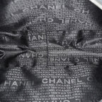 Chanel Chocolate Bar Nylon Mini Boston Bag 35cm Black Silver HW 07E314180008