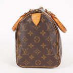 Louis Vuitton Speedy 25 M41528 Monogram Canvas Boston Handbag Brown 07A108008005