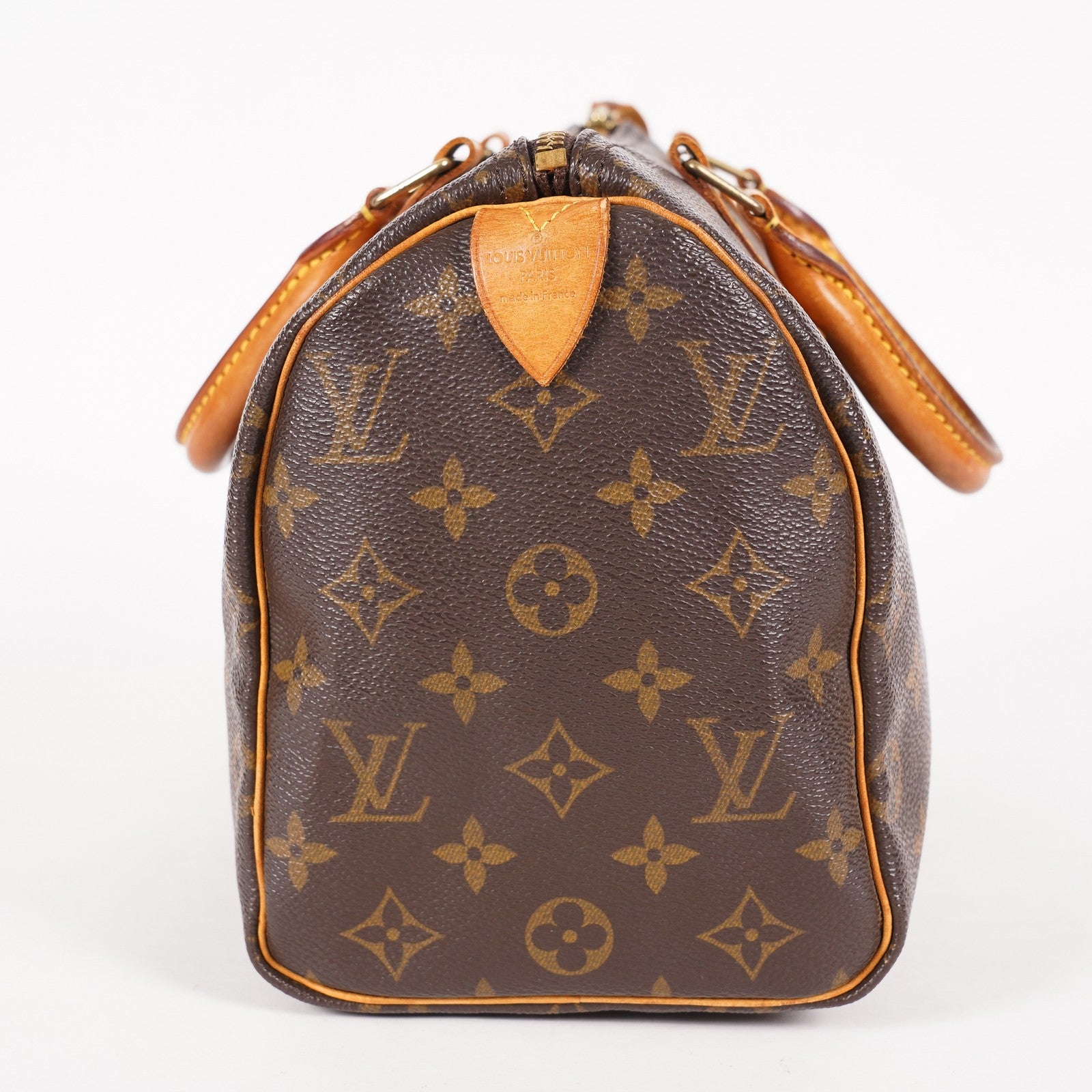 Louis Vuitton Speedy 25 M41528 Monogram Canvas Boston Handbag Brown 07A108008005