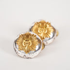 CHANEL Earrings Coco Mark CC Gold Tone Logo Medal Round Coin 05E601870016