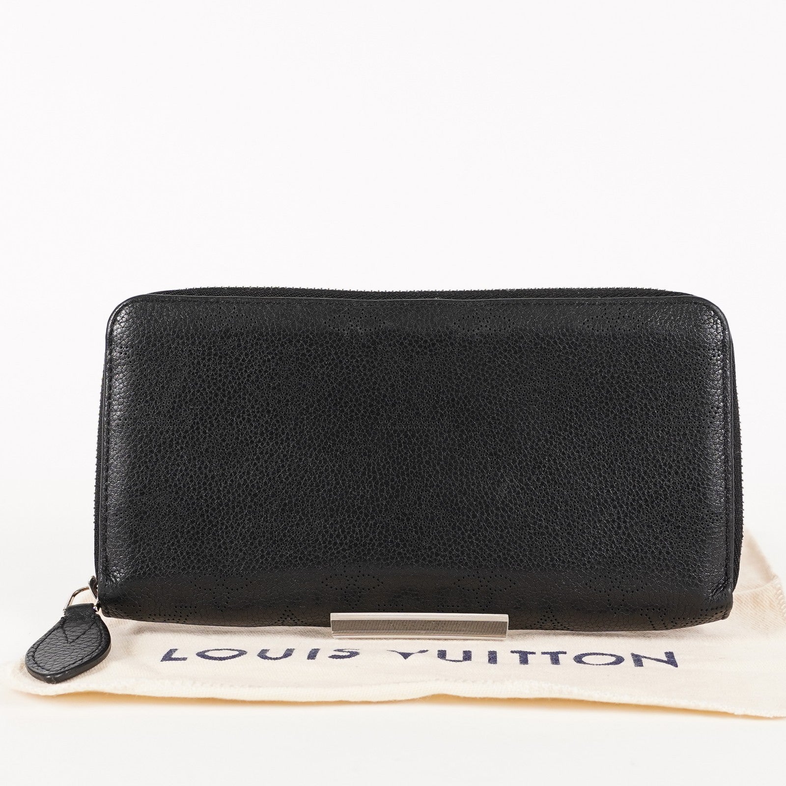 Louis Vuitton Monogram Mahina Zippy Zip-Around Wallet Noir M61867 03T093500009