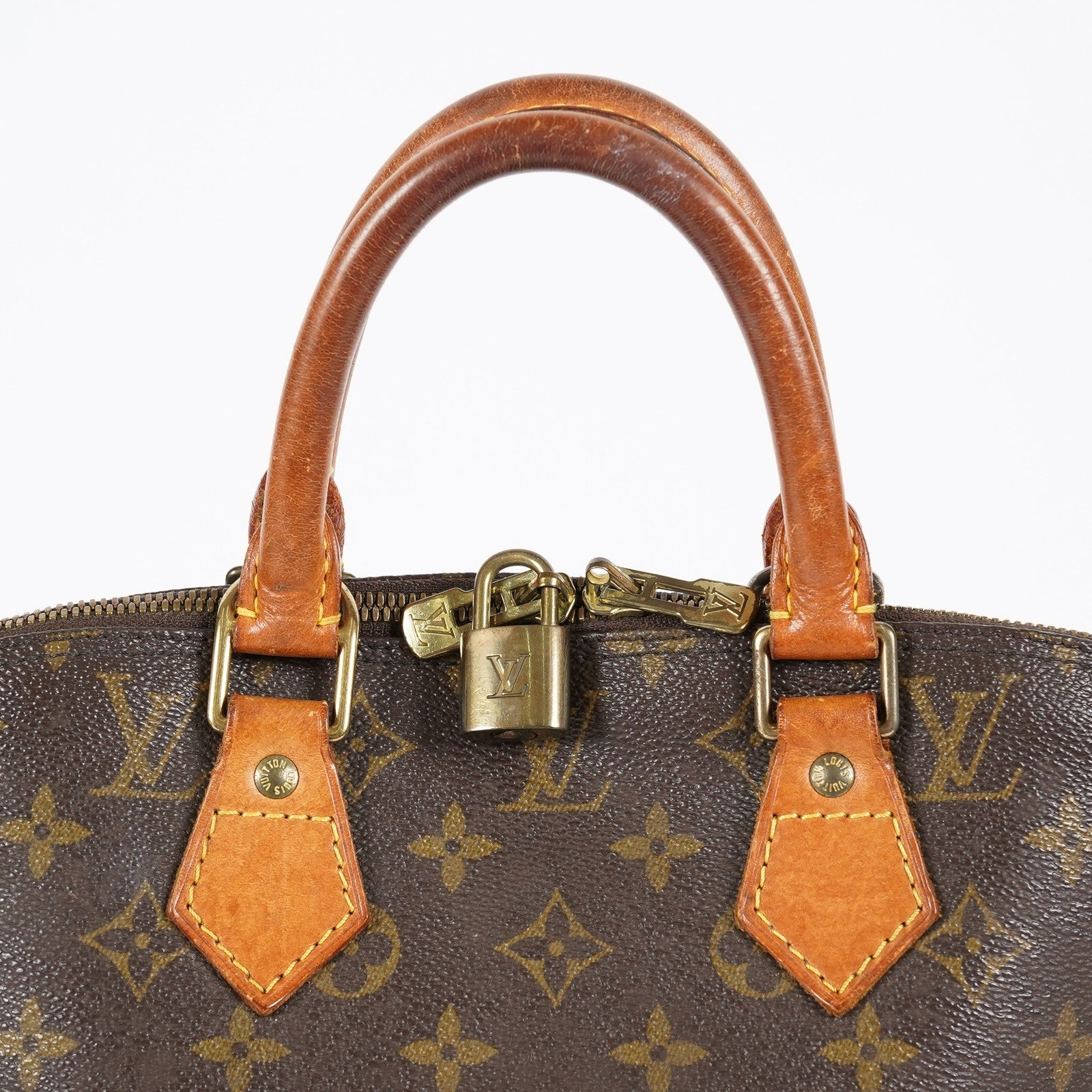 Louis Vuitton Alma PM Hand Bag Monogram Canvas Brown M51130 Used 08E032750006