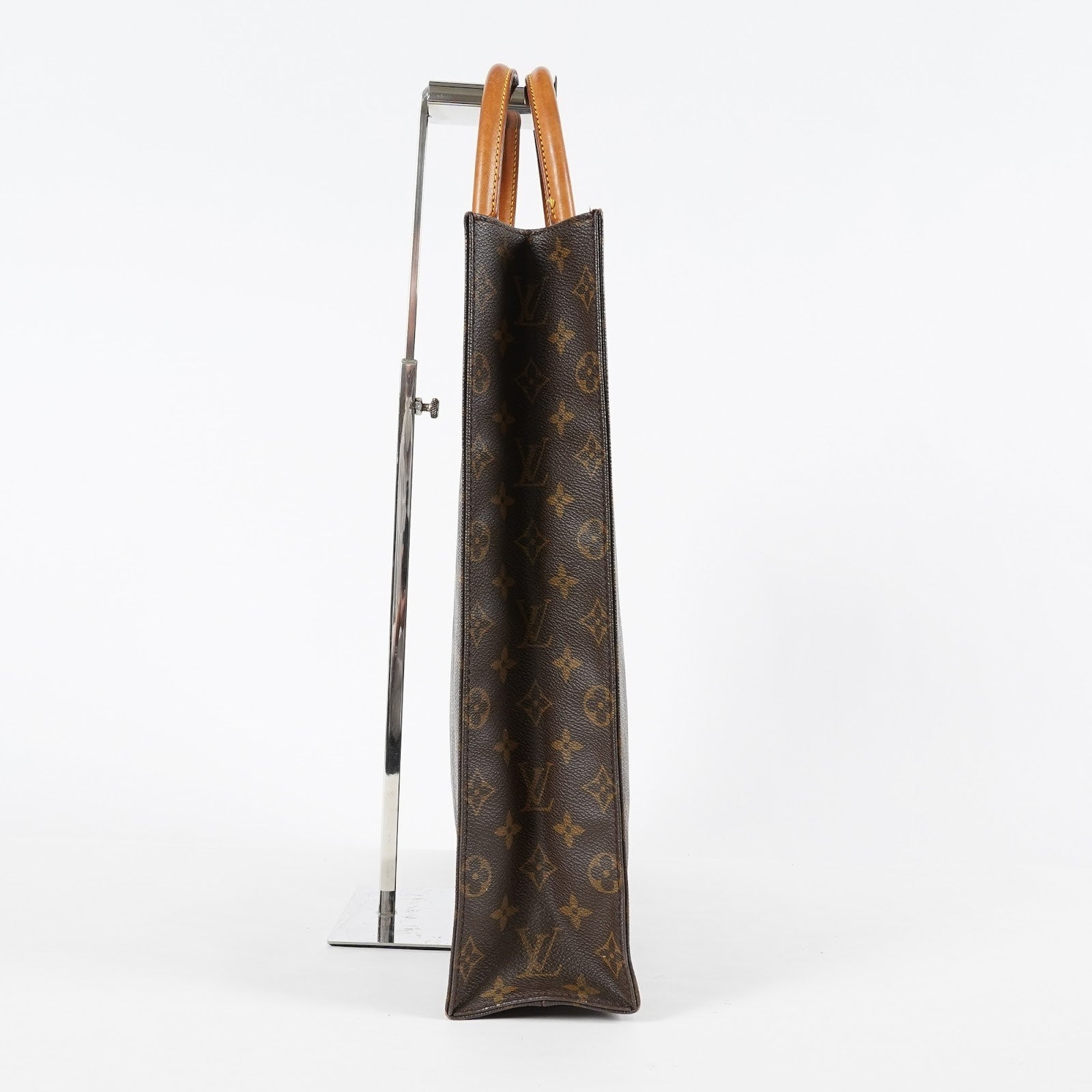 Louis Vuitton Sac Plat Monogram Canvas Hand Tote Bag Brown M51140 08E412310010