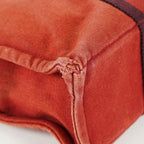 Hermes Fourre-Tout TPM Red Canvas Tote Bag Used Vintage Auth 09E06385011