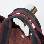 HERMÈS Paris Fourre Tout MM Black Red Cotton Canvas Tote Hand Bag 04A05825007