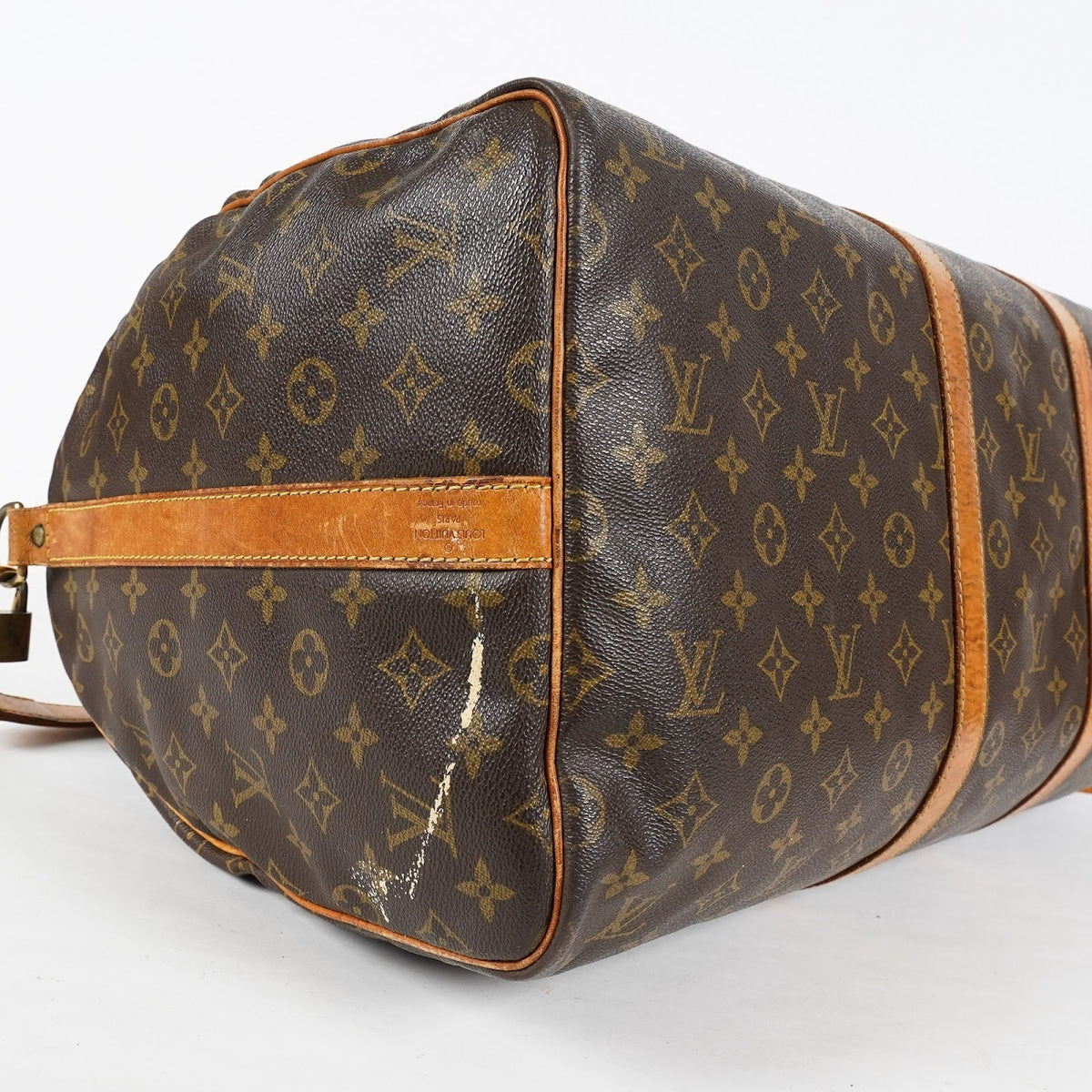 Louis Vuitton Keepall Bandouliere 55 M41414 Monogram Brown Duffle 08A414061215