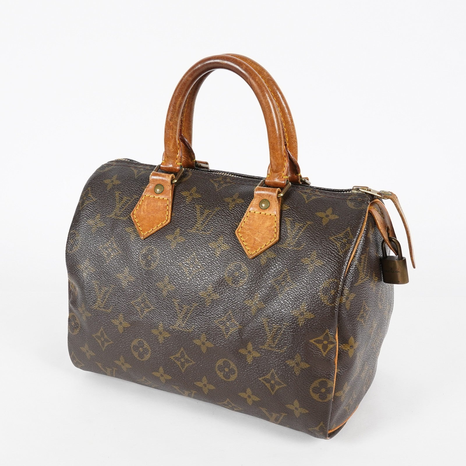 Louis Vuitton Speedy 25 M41528 Monogram Brown Boston Hand Bag Used 07E166270015