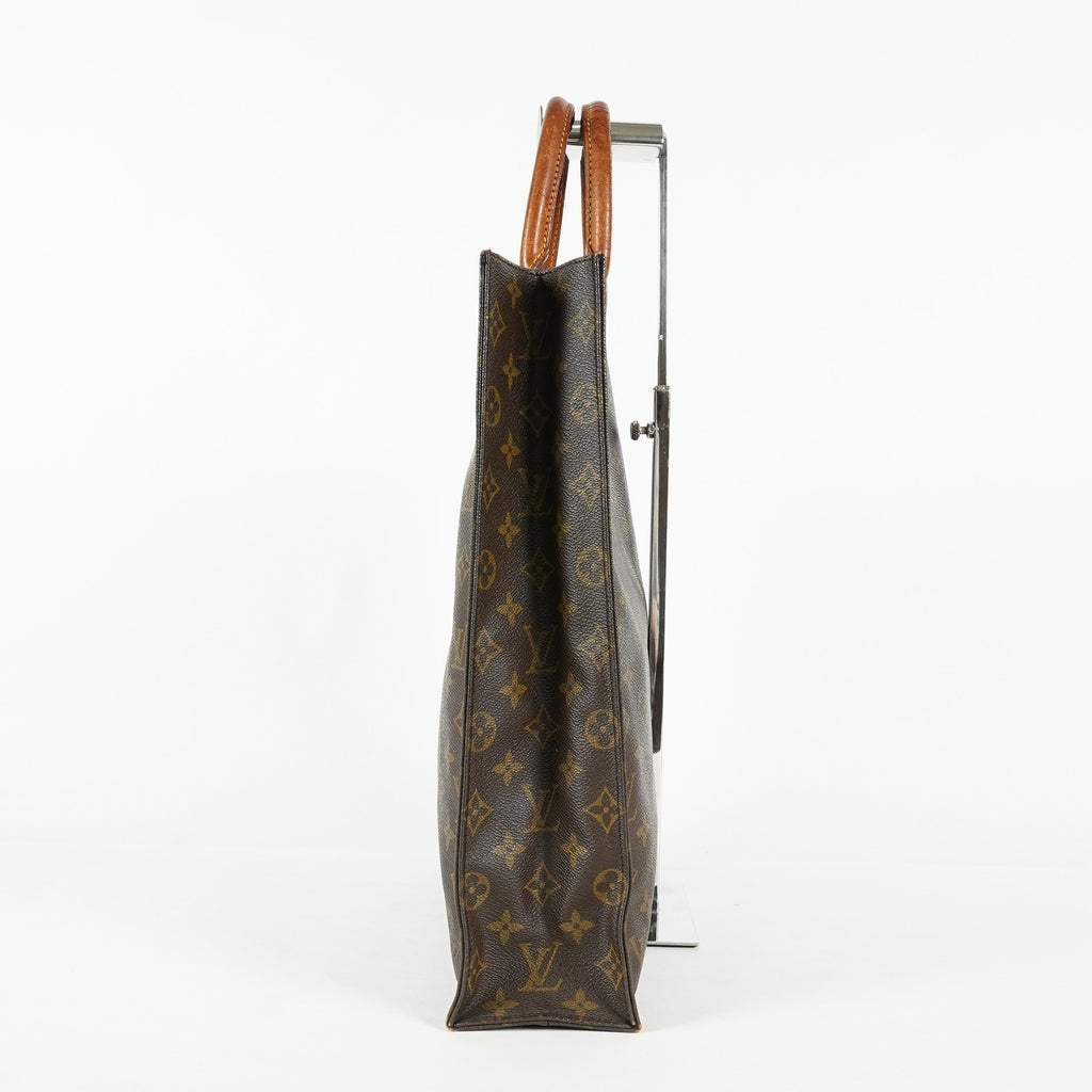 Louis Vuitton Sac Plat M51140 Monogram Canvas Brown Used Tote Bag 09E192530010