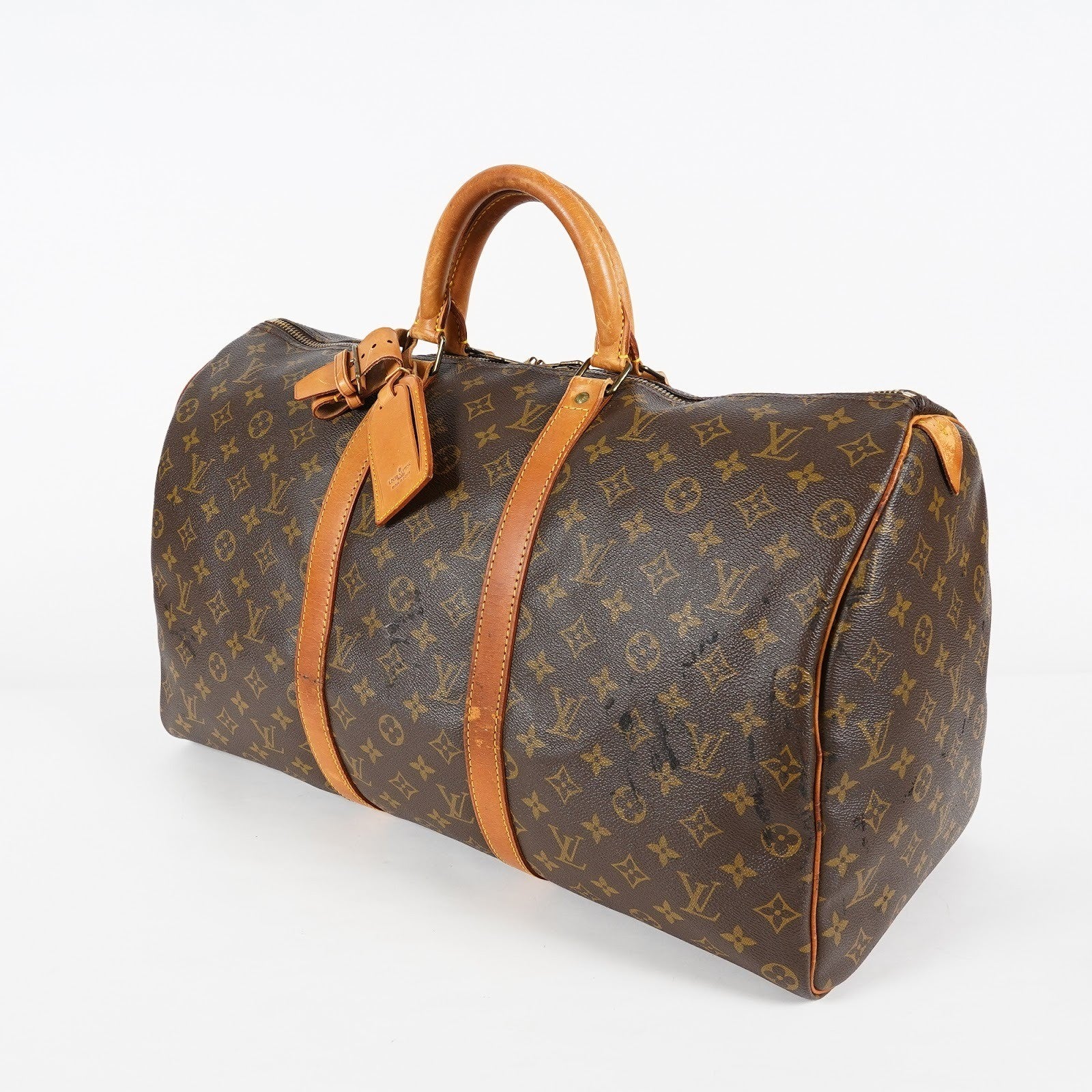 Louis Vuitton Keepall 50 Monogram Canvas Brown Used Duffle M41426 07E203410027