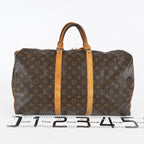Louis Vuitton Keepall 50 Monogram Brown Duffle Bag M41426 Used 08E163630007