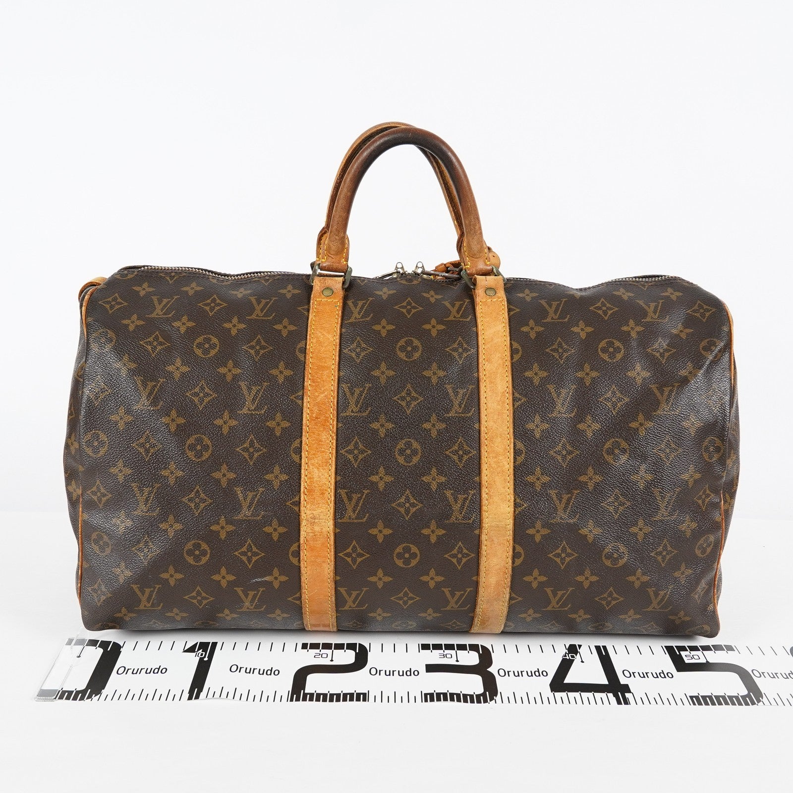 Louis Vuitton Keepall 50 Monogram Brown Duffle Bag M41426 Used 08E163630007