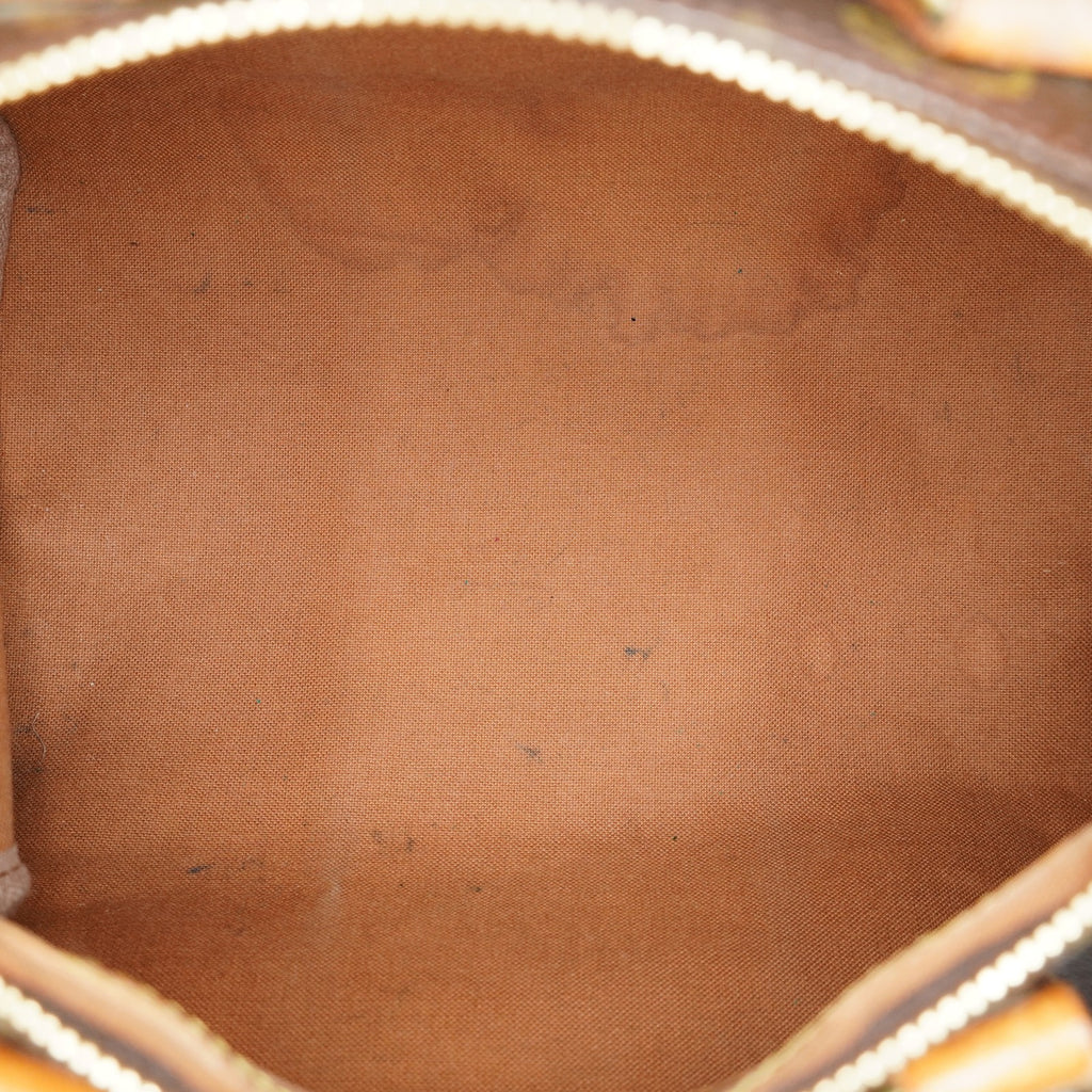 Louis Vuitton Speedy 25 M41528 Monogram Canvas Boston Handbag Brown 07E057150004