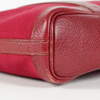 Hermes Garden File PM Red Leather Tote Shoulder Bag Used Auth 09E043410011
