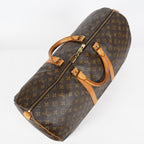 Louis Vuitton Keepall 55 Monogram Canvas Brown Duffle Bag M41424 08E073630002