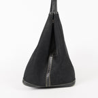 Hermes Garden Party 30 TPM Handbag Tote Leather Canvas Black 05E024290016