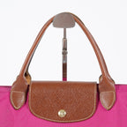 Longchamp Le Pliage Top Handle Tote 30cm Pink Nylon Used Handbag 08E17495007