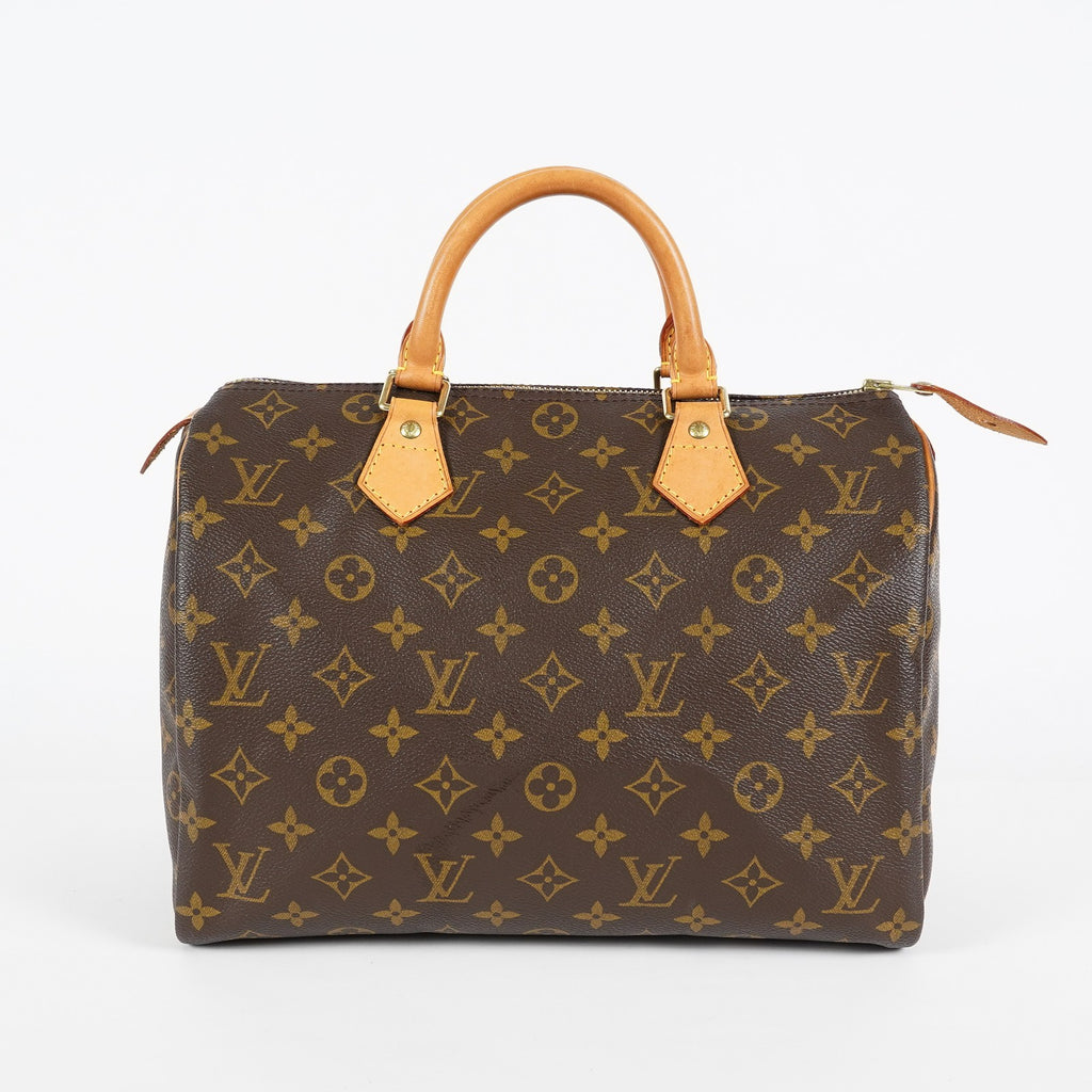 Louis Vuitton Speedy 30 Monogram Canvas Handbag Brown Used M41526 07A188980424
