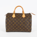 Louis Vuitton Speedy 30 Monogram Canvas Handbag Brown Used M41526 07A188980424