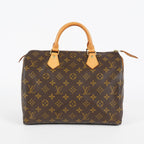 Louis Vuitton Speedy 30 Monogram Canvas Handbag Brown Used M41526 07A188980424