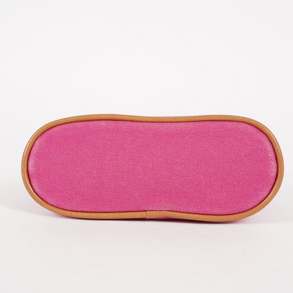 Hermes Bolide Pouch Mini Mini Pink Canvas Leather Used 07E27825001