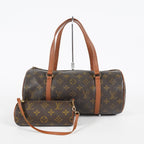 Louis Vuitton Papillon 30 Used Monogram Brown Canvas Handbag M51385 07E445390012