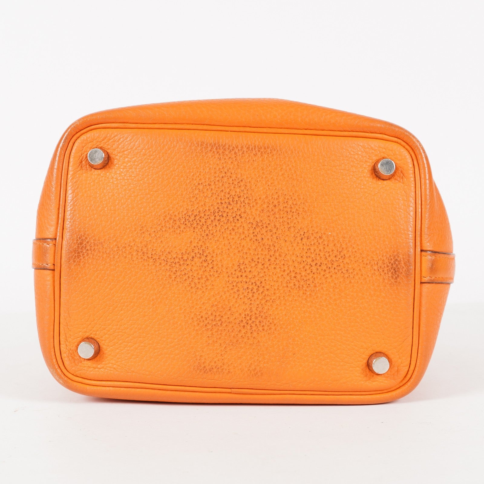 HERMES Picotin PM 18 Taurillon Clemence Orange Handbag Bag 05E0119250016