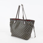 Louis Vuitton Neverfull MM N51105 Damier Ebene Brown Tote Bag Used 07E133960027