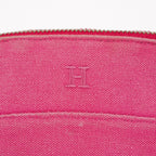 Hermes Bolide Pouch Mini Mini Pink Canvas Leather Used 07E27825001