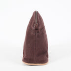 Hermes Bolide Pouch 25 MM Brown Cotton Canvas Cosmetic Pouch Used 07E25781009