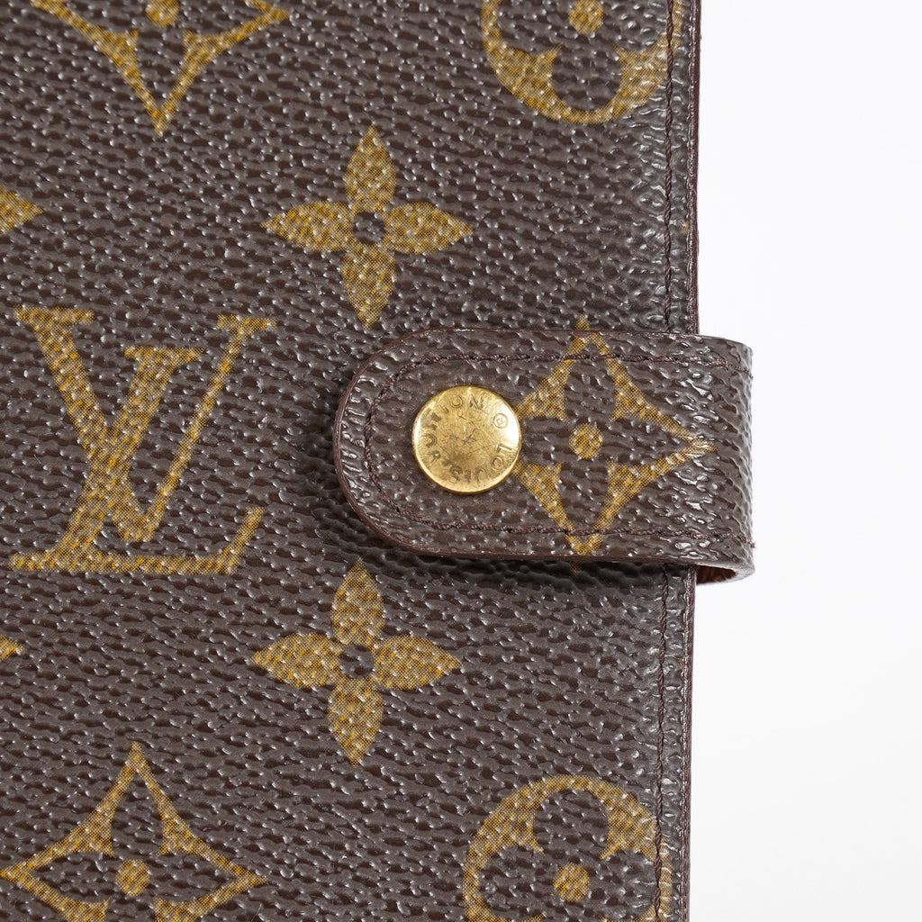 Louis Vuitton Monogram Agenda PM Notebook Cover R20005 Brown Used 08E21825007