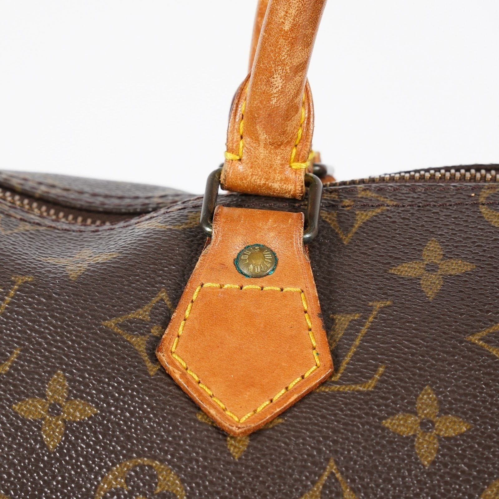 Louis Vuitton Speedy 35 Monogram Brown Boston Hand Bag M41524 Used 08E104070012