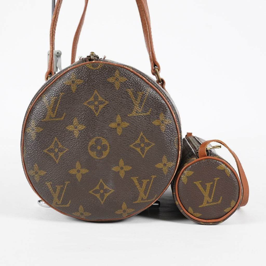 Louis Vuitton Papillon 30 Used Monogram Brown Canvas Handbag M51385 07E445390012